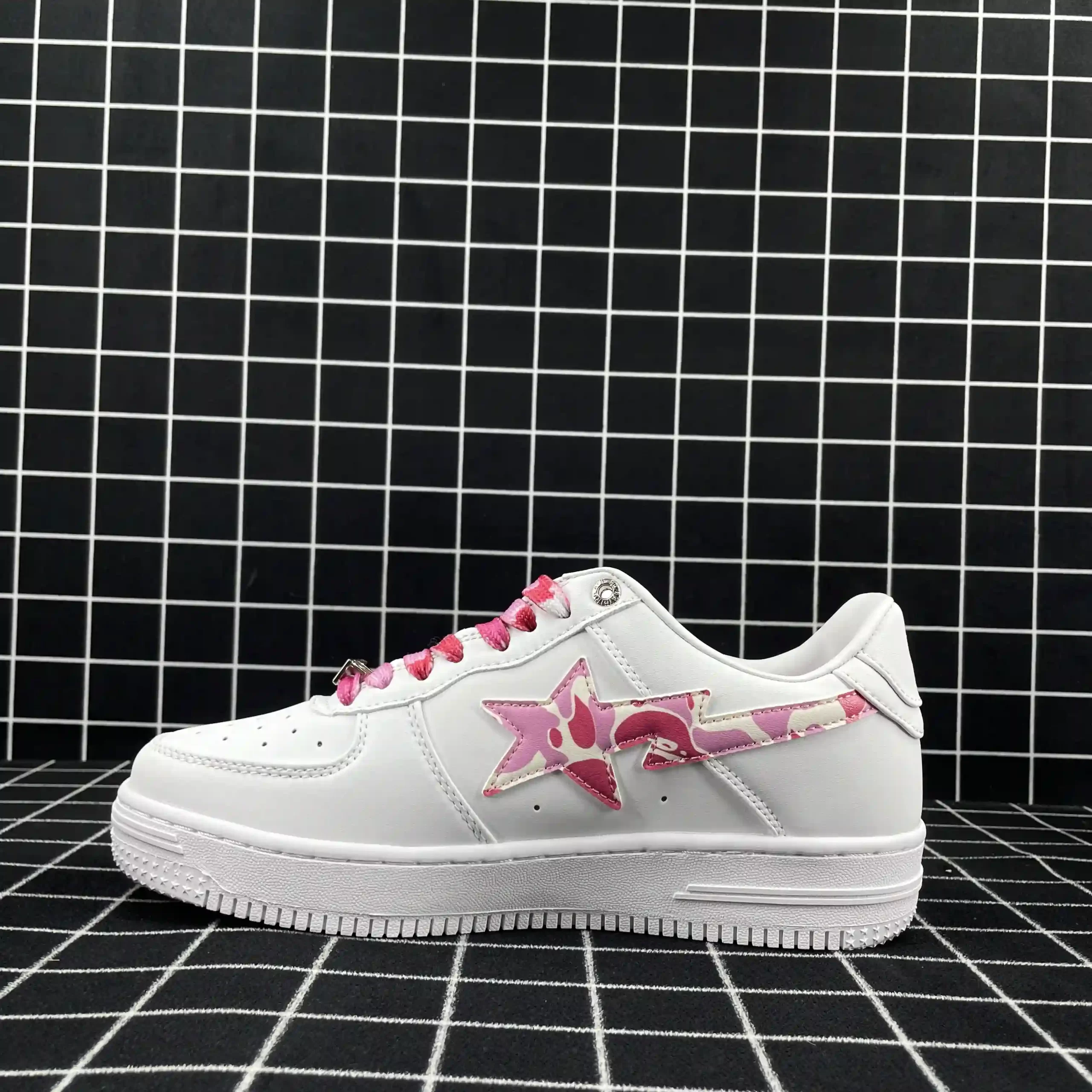 A Bathing Ape Bape Sta Low White ABC Camo Pink Replica