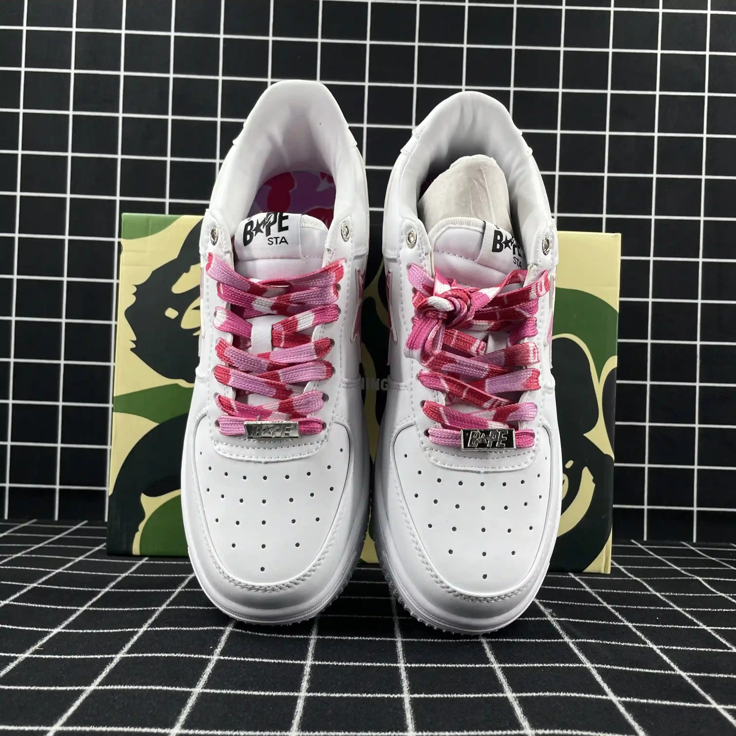 A Bathing Ape Bape Sta Low White ABC Camo Pink Replica