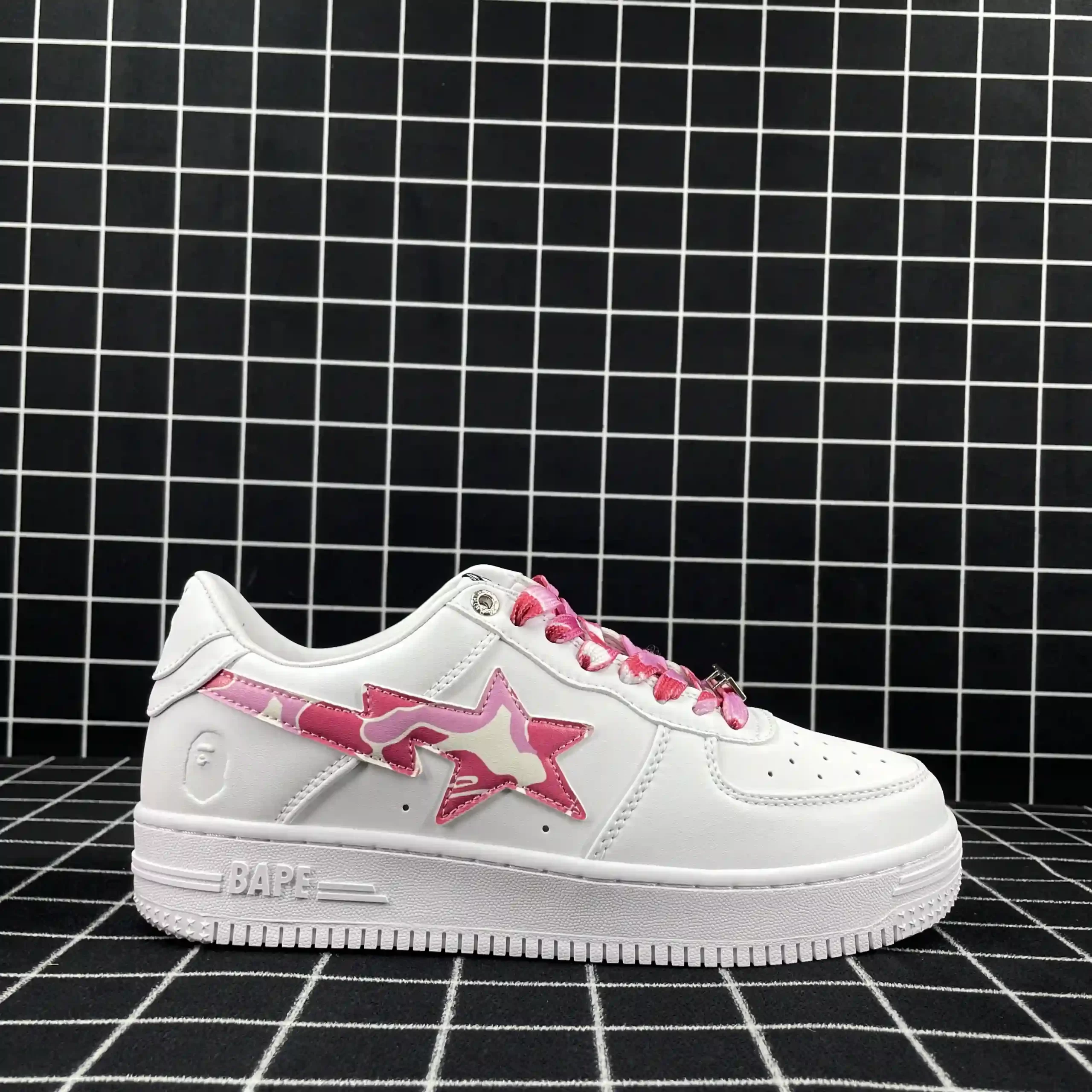 A Bathing Ape Bape Sta Low White ABC Camo Pink Replica