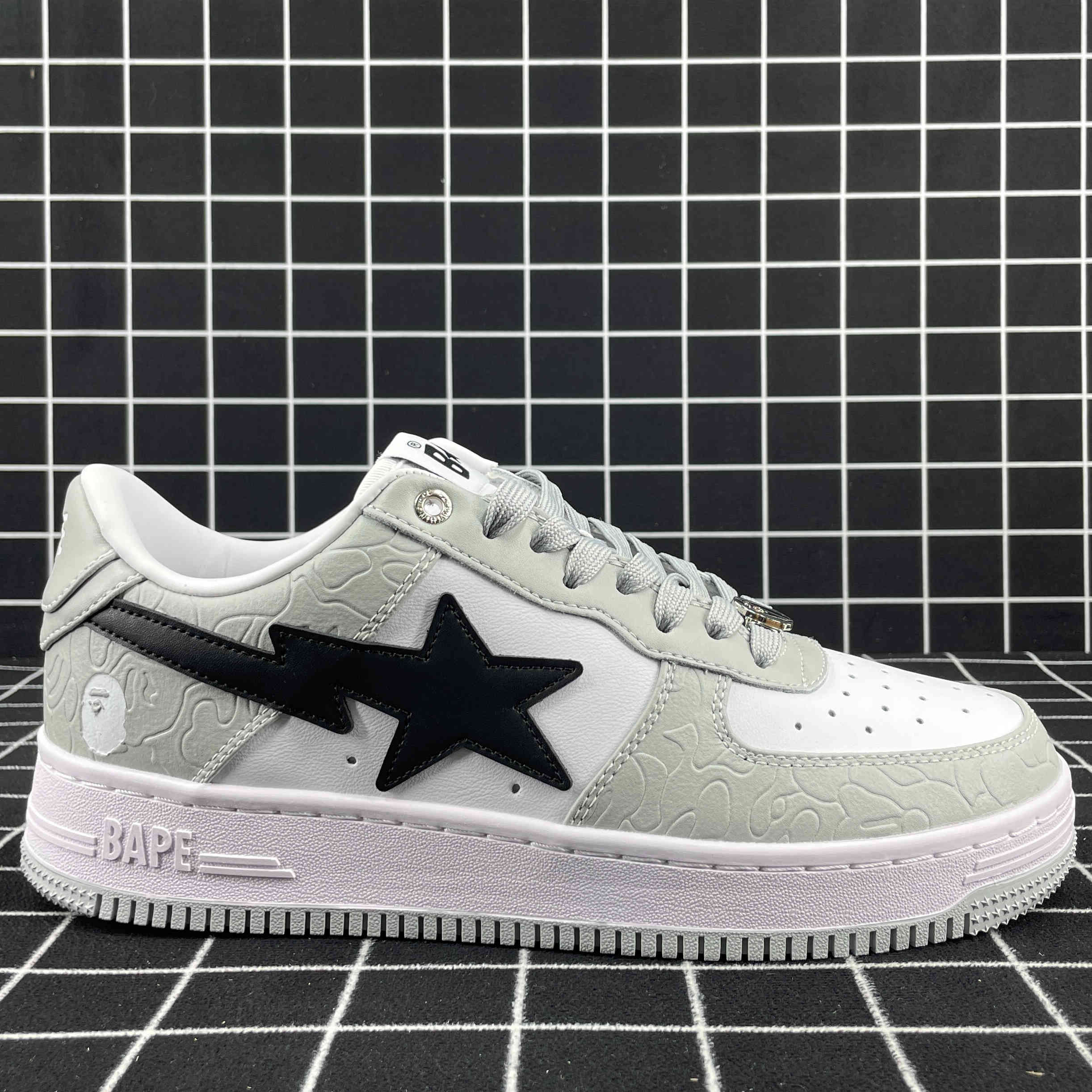 A Bathing Ape Bape Sta Low Grey Black Replica
