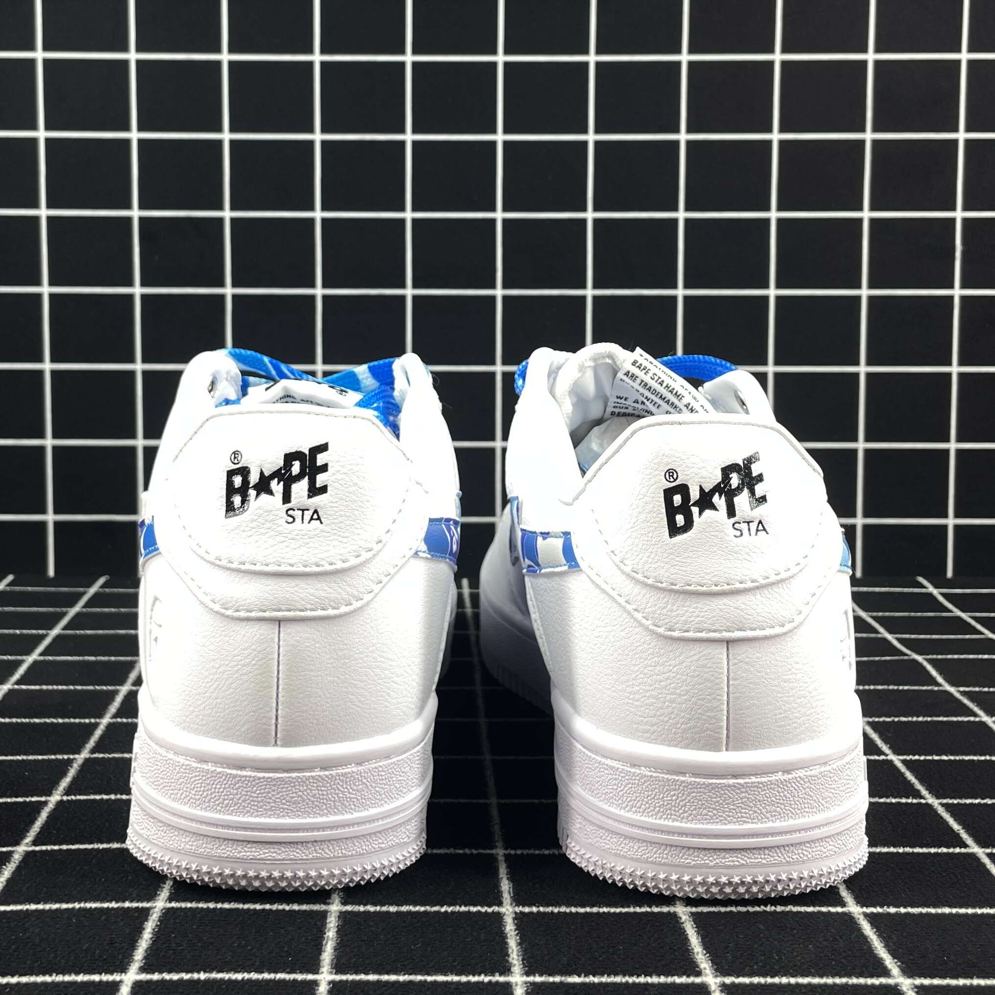 A Bathing Ape Bape Sta Low White ABC Camo Blue Replica
