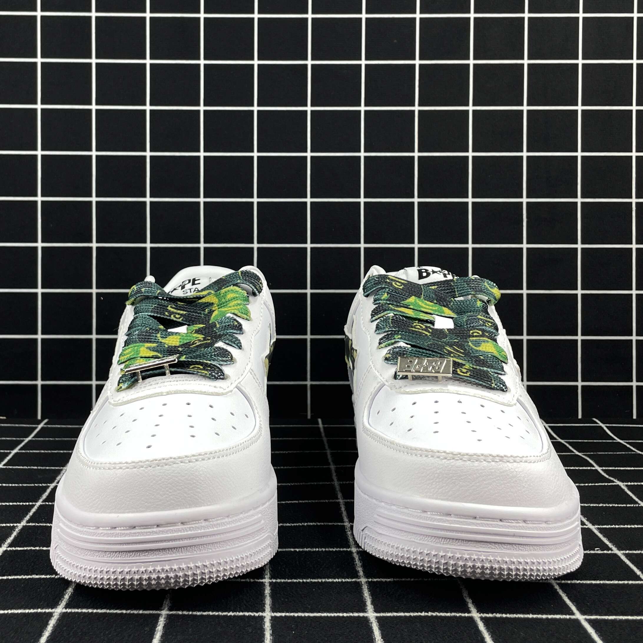 A Bathing Ape Bape Sta Low White ABC Camo Green Replica