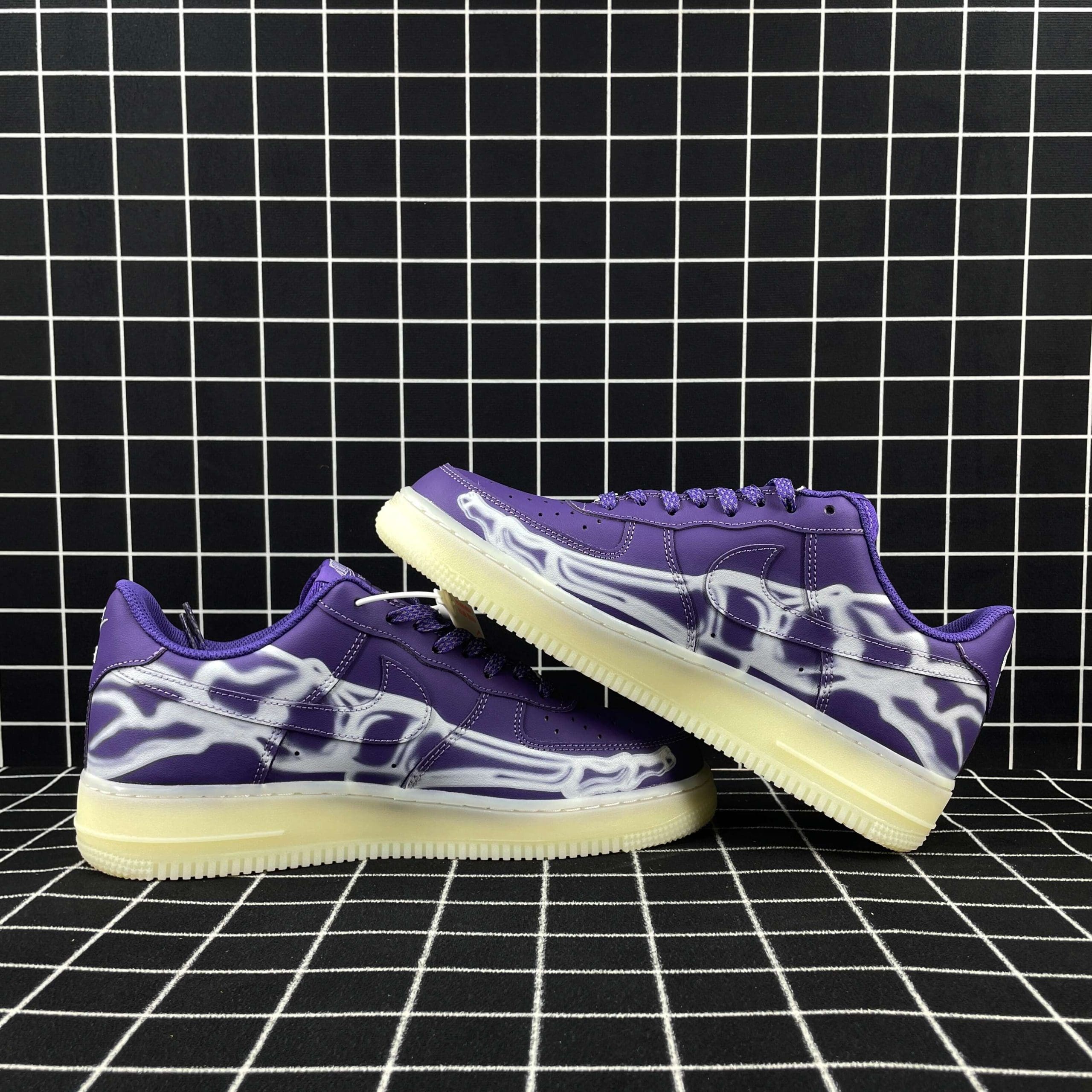 Air Force 1 Low Purple Skeleton Replica