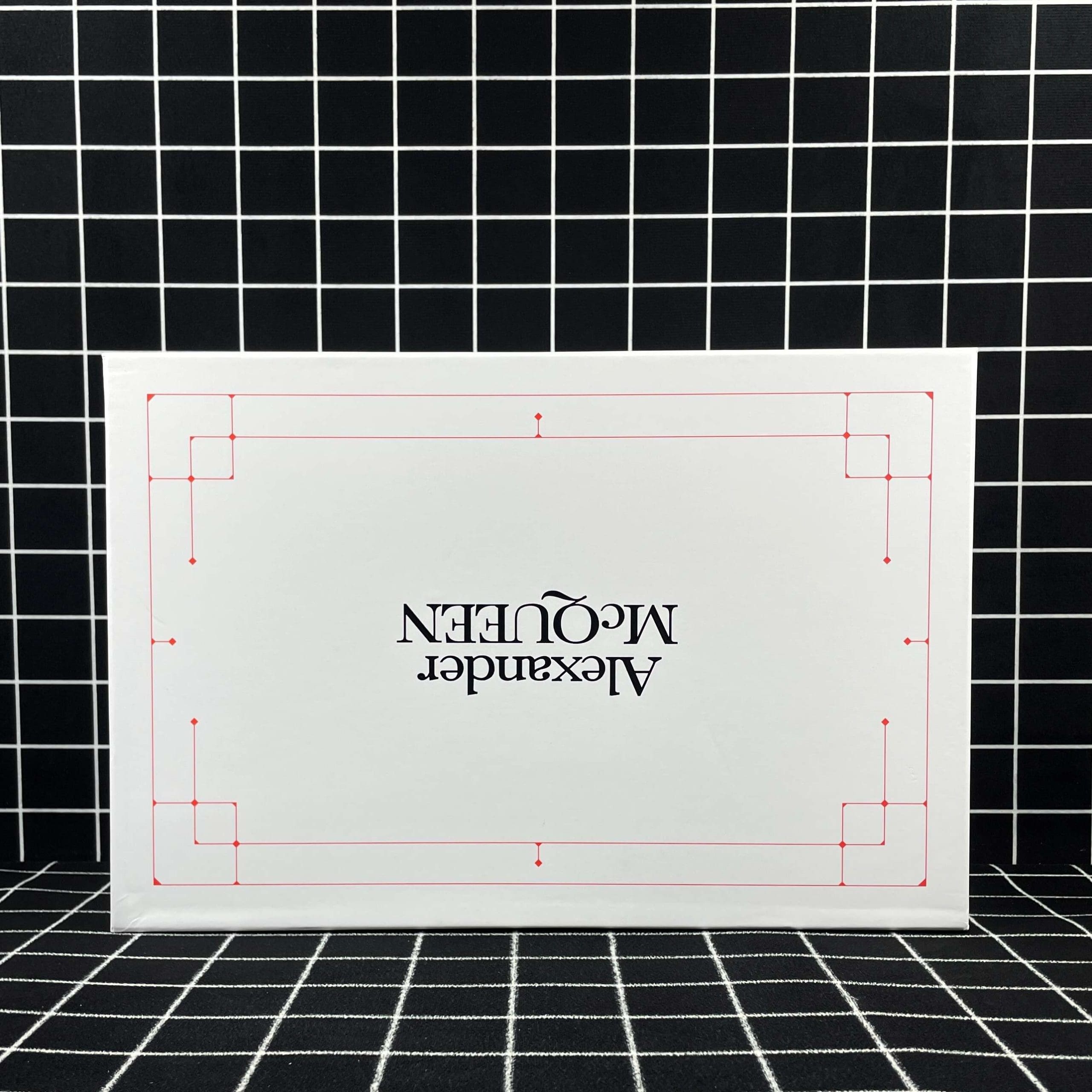 Alexander McQueen Oversized Sneaker White Smooth Calf Leather with Pearlescent Shock Pink Heel Replica