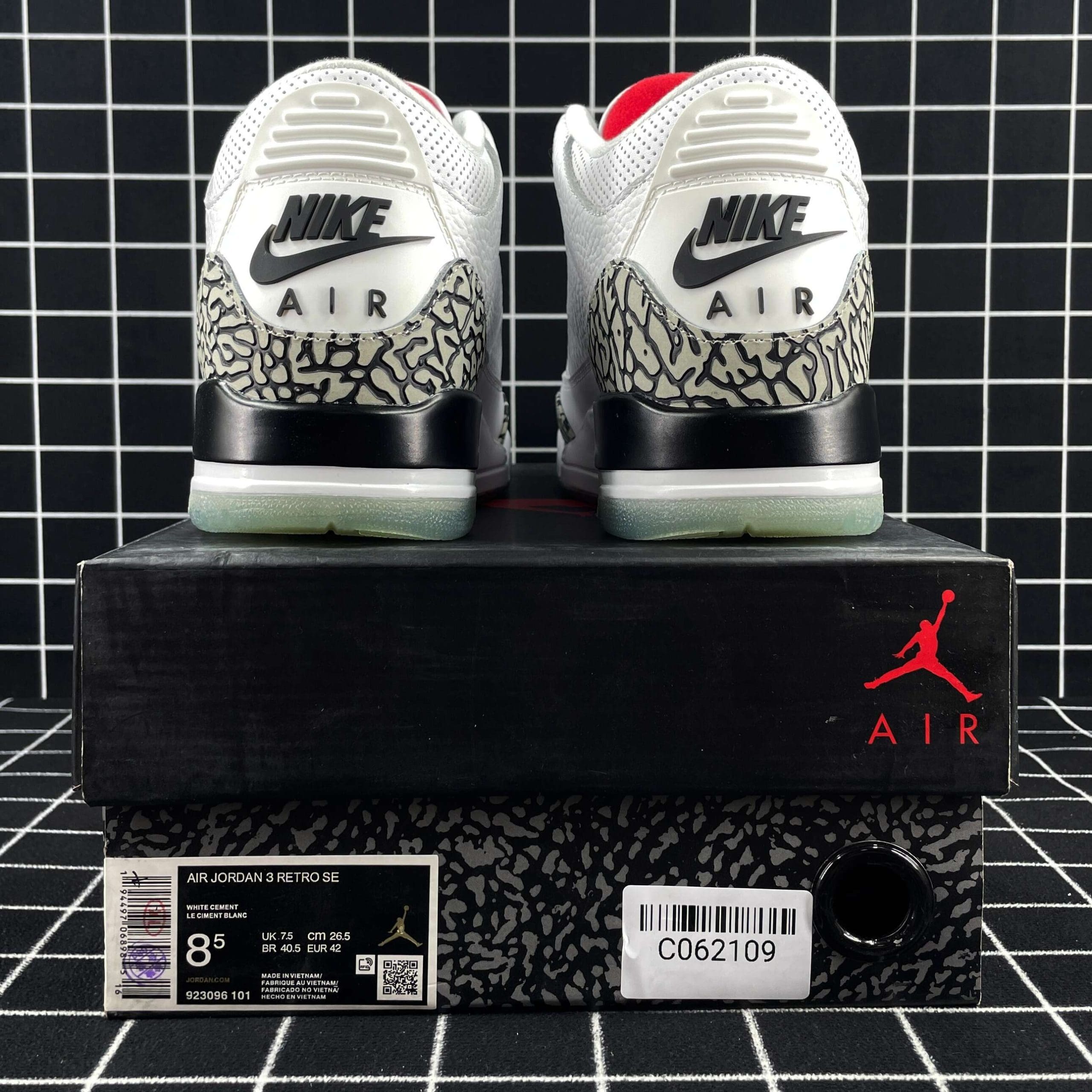 Jordan 3 Retro Free Throw Line White Cement Replica