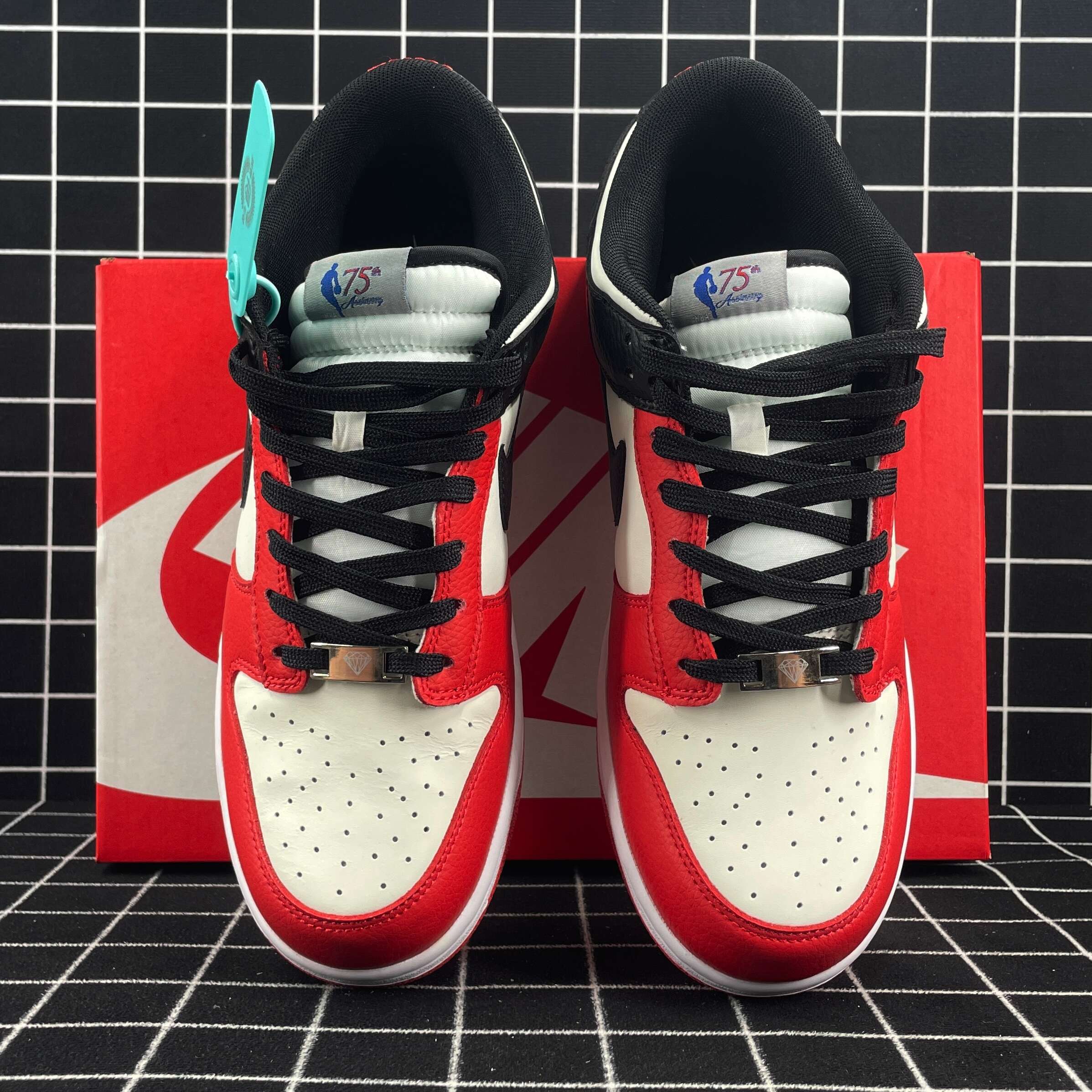 Nike Dunk Low EMB NBA 75th Anniversary Chicago Replica