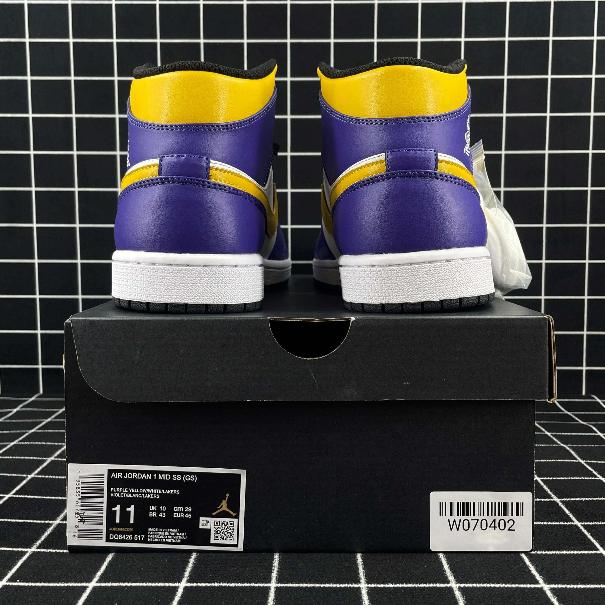 Jordan 1 Mid Lakers Replica