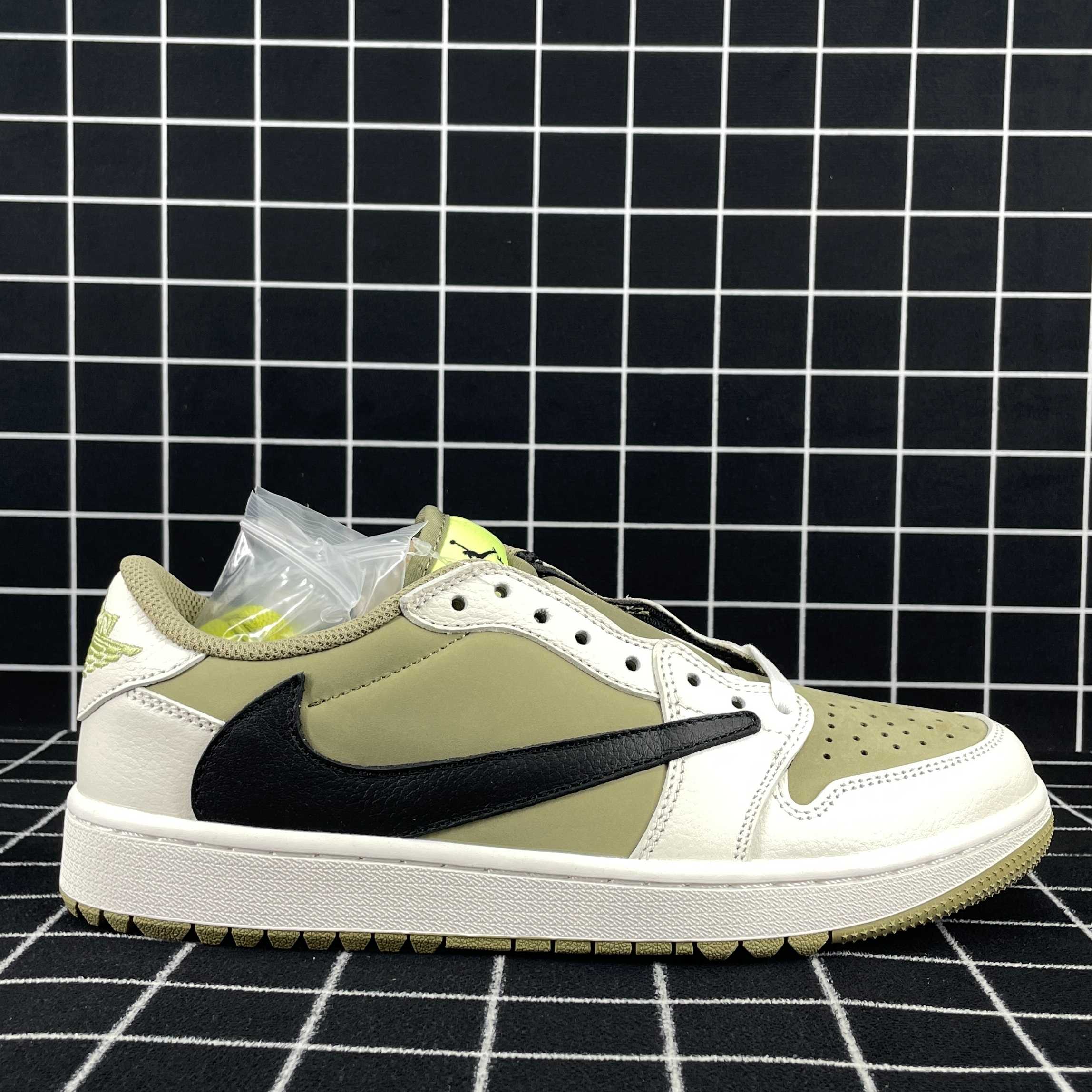 Jordan 1 Retro Low Golf Travis Scott Neutral Olive Replica