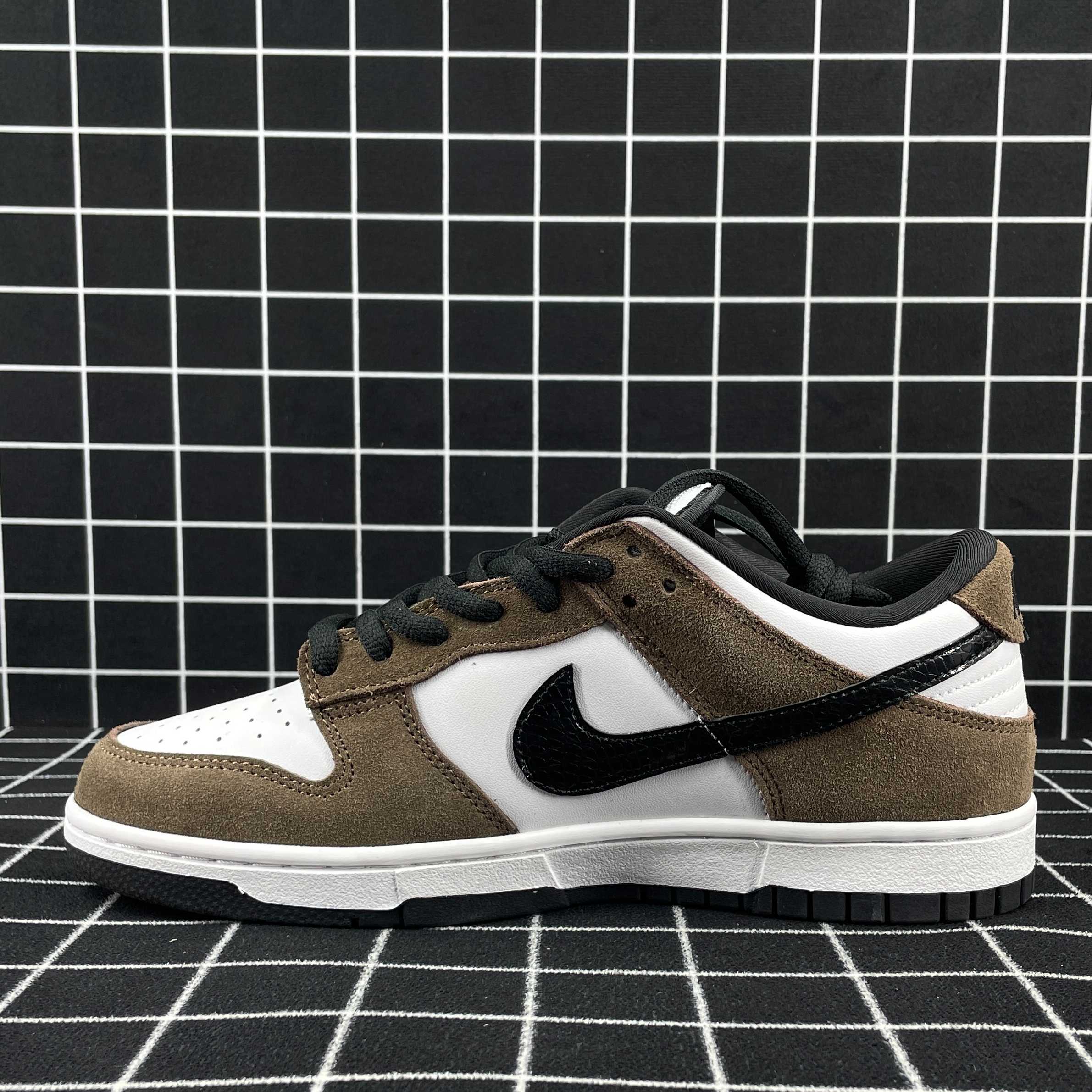 Nike SB Dunk Low White Black Trail End Brown Replica