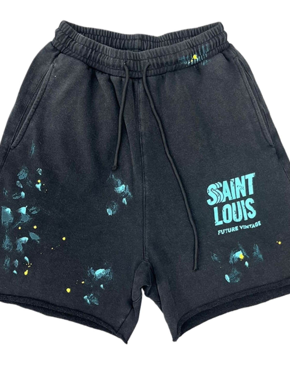 sssaint L**is old do dirty splash ink shorts