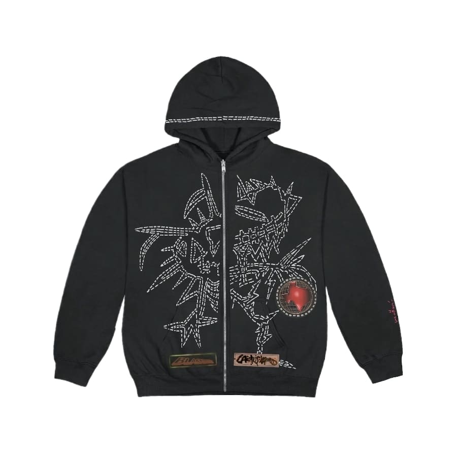 Travis Scott Blackout Zip Up Hoodie