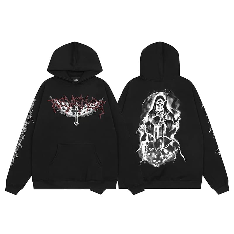 Revenge Keel Smoke Skull Hoodie
