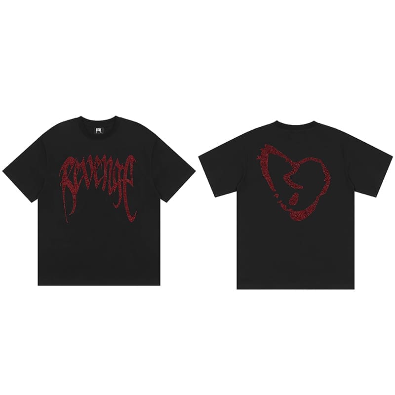 Revenge Rhinestone Palm Tee