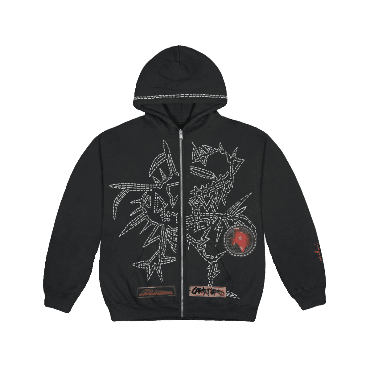 Travis Scott Blackout Zip Up Hoodie