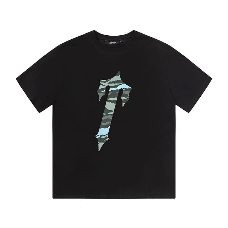 Trapstar Blue Camouflage Large T Hd Print Tee
