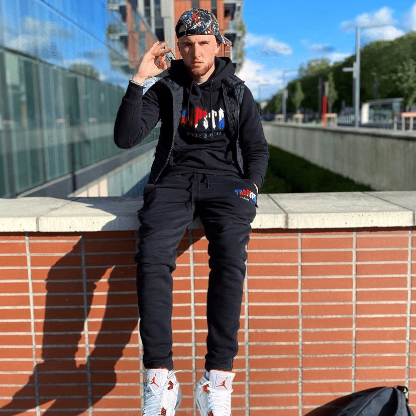 Trapstar Blue Red Towel Embroidery Sweatsuit