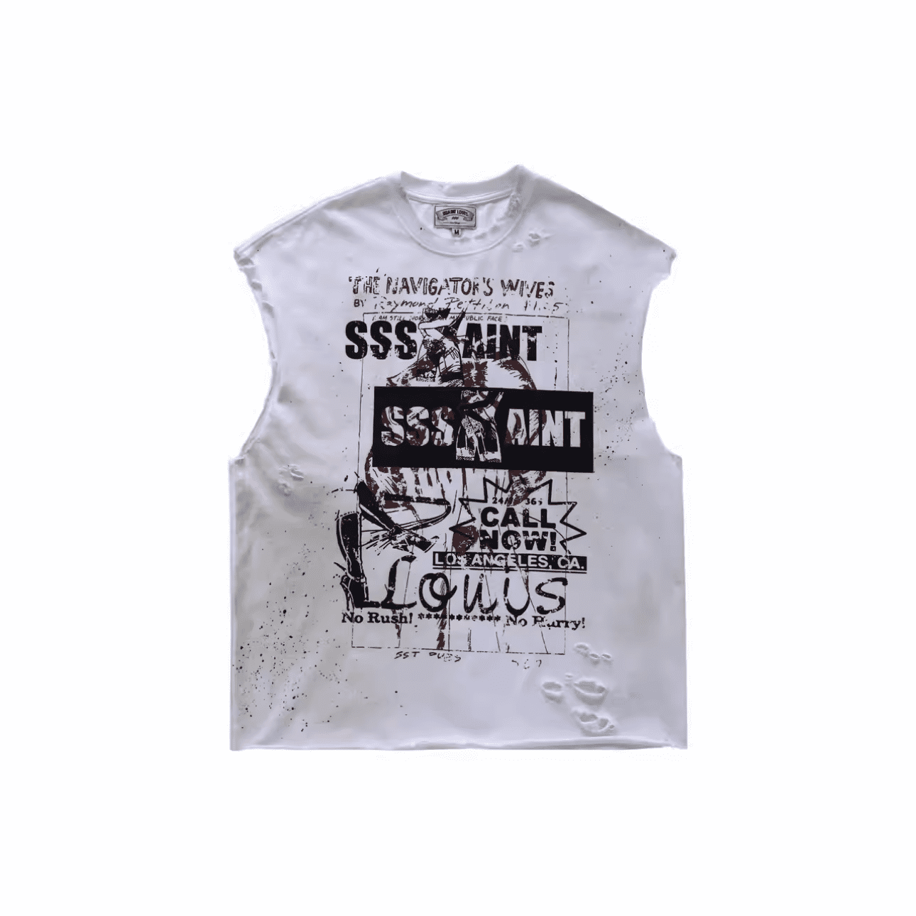 sssaint L**is hand-made paint-splashing vest