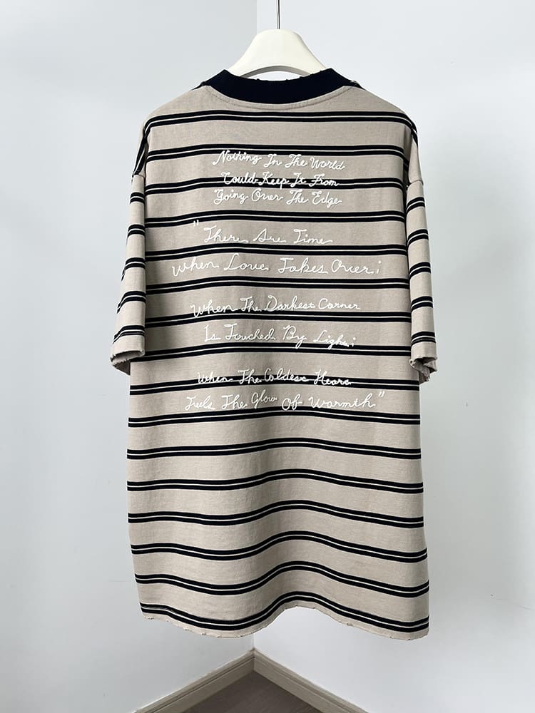h0h4 mmy Ma*s*n mihara letter stripe tee