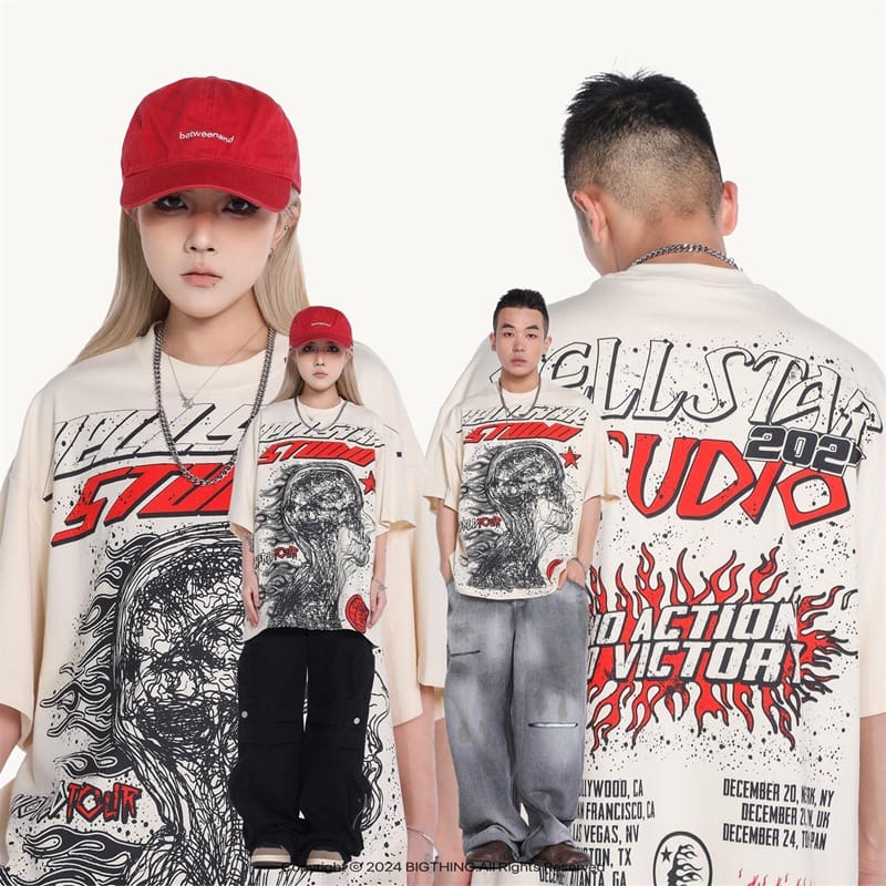 H*lst*r vintage full printed tee