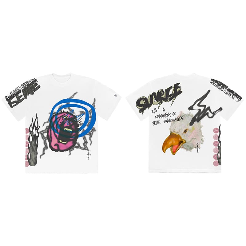 Travis Scott Cactus Jack Kaws Lightning Tee