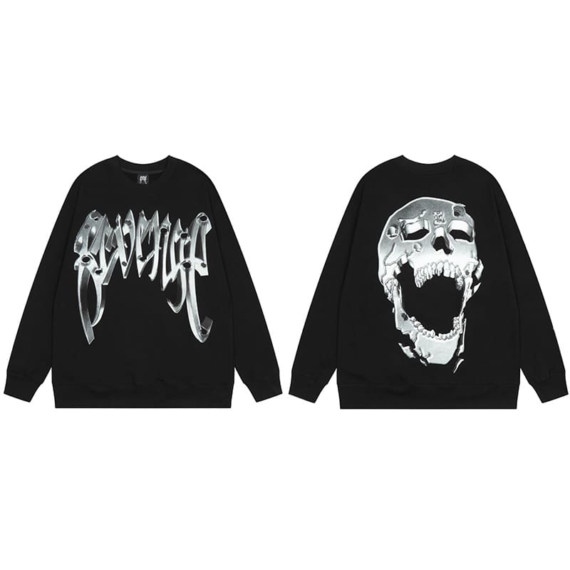 Revenge Metal Skull Sweater