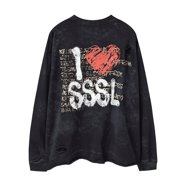 sssaint L**is portrait love long sleeve tee