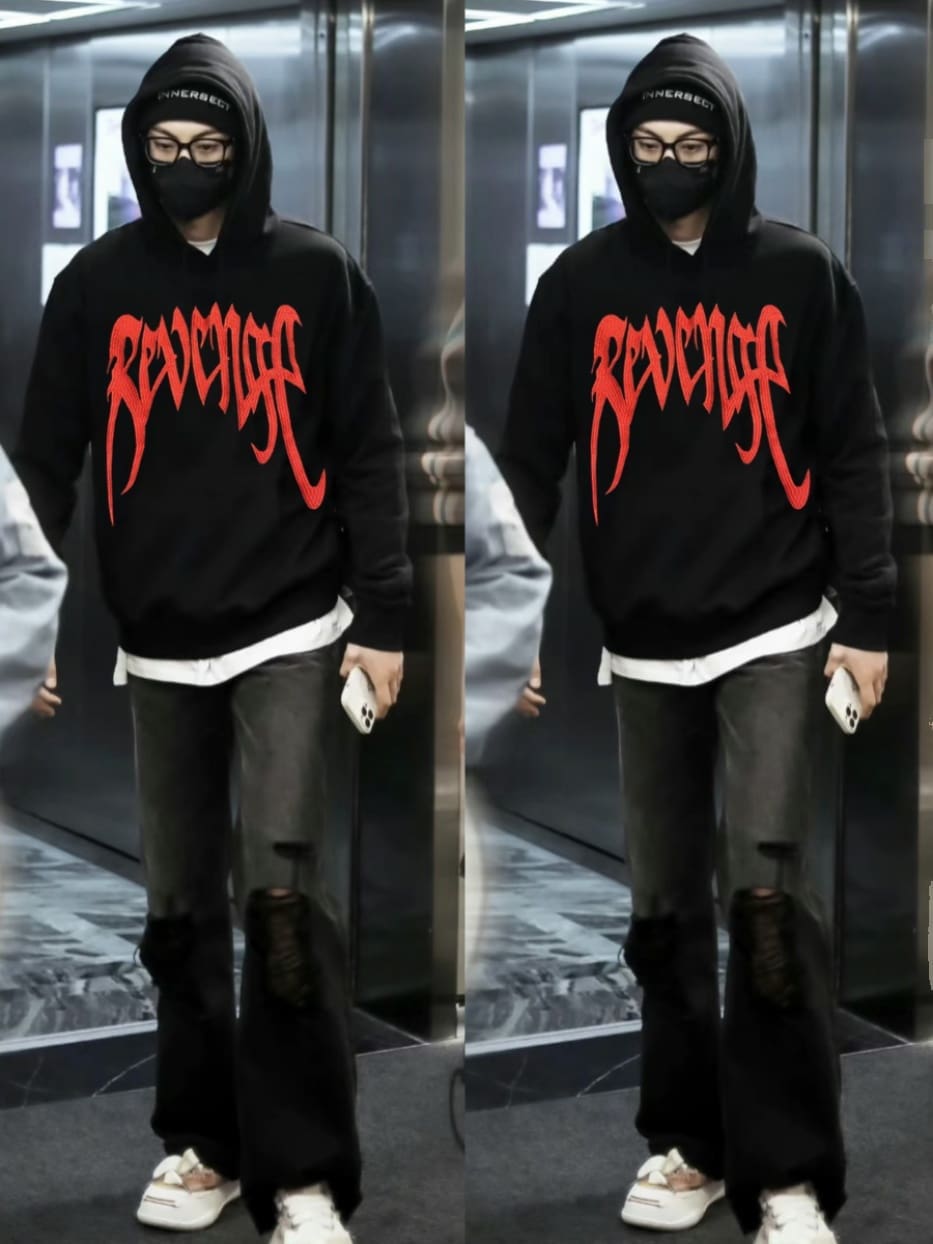 Revenge Rap Cream Logo Hoodie