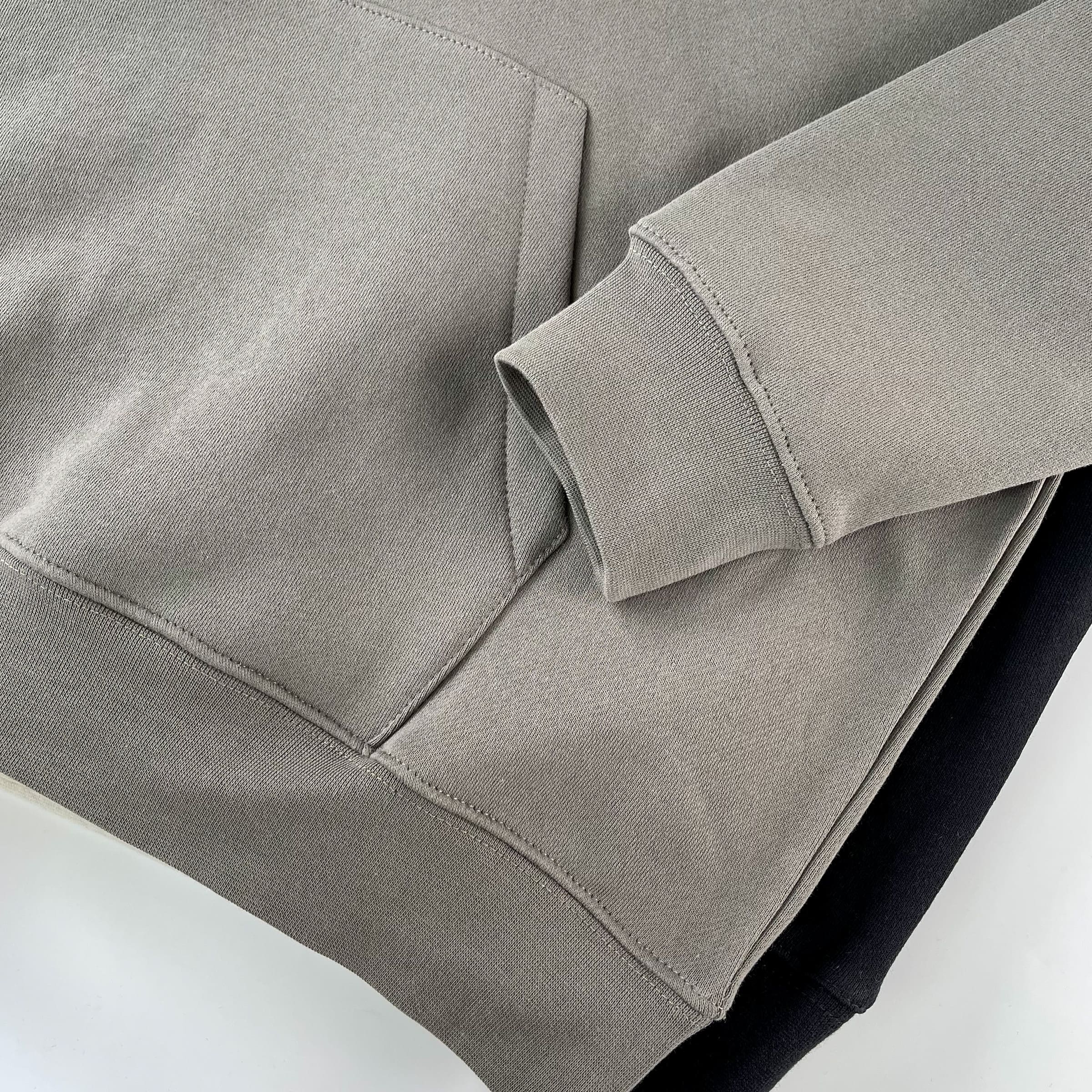 Essentials Double Line Fog Velvet Padded Hooded Sweatshirt