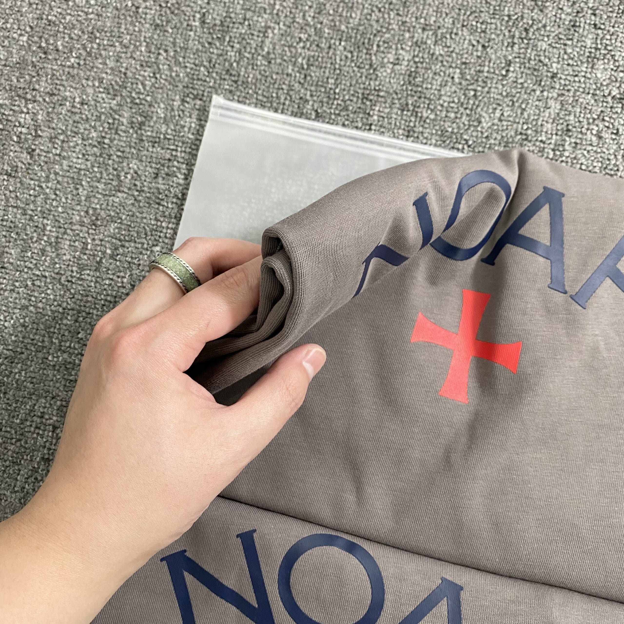 Noah Charcoal Gray Cross Tee