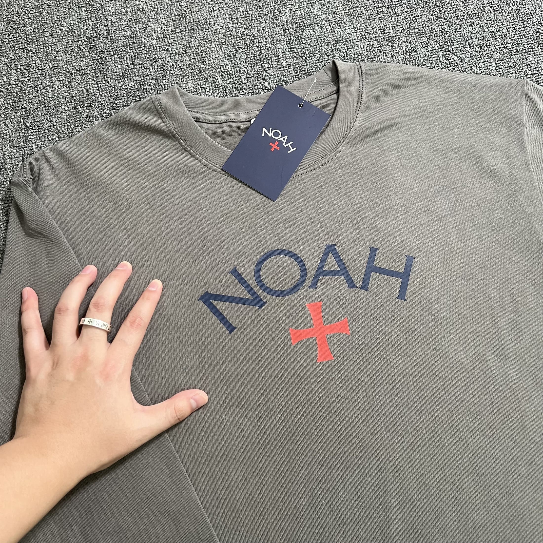 Noah Charcoal Gray Cross Sweater