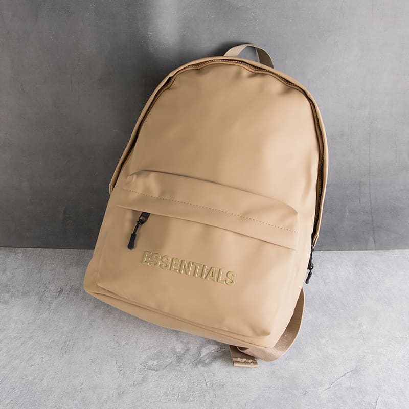Essentials Khaki Backpack Schoolbag for Boys and Girls FOG Fashion Travel Bag