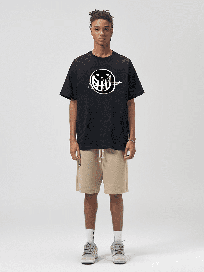 yohji yamamoto destroyed smiley F**e tee