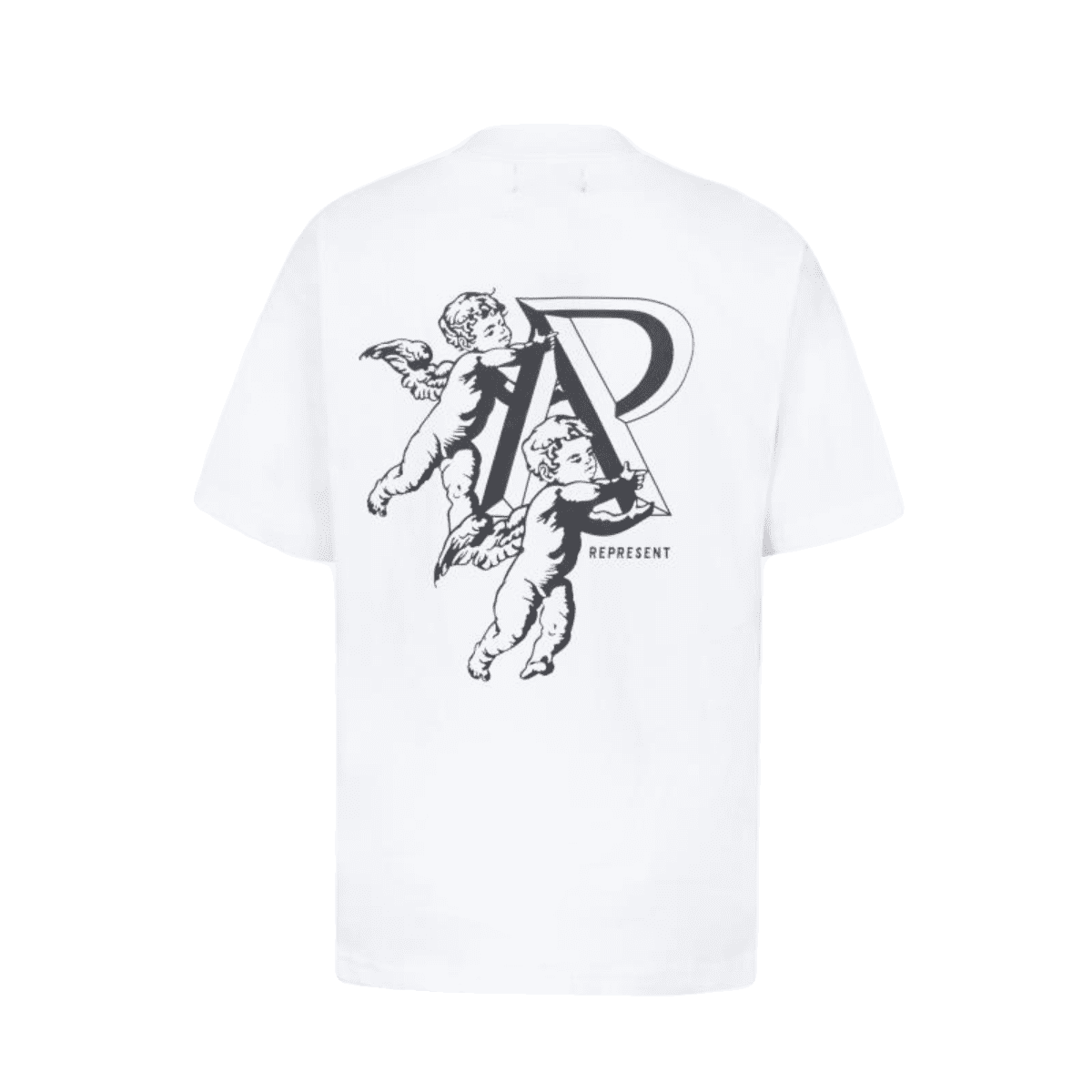 Represent Little Angel Letter R Printed Loose Casual T-Shirt for Men and Women