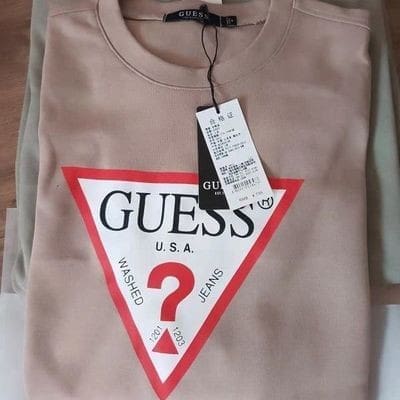 Guess New Round Neck Long Sleeve Printed Casual Sweater for Men