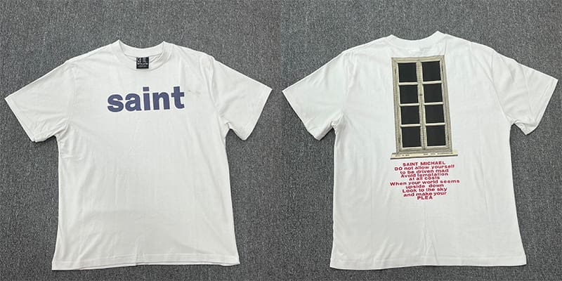 Saint Michael Distressed Retro Washed Vintage T-Shirt Fashion Collection