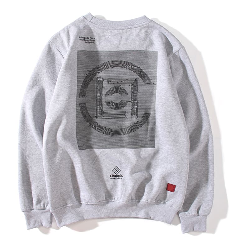 Clot Blue And White Porcelain Fleece Sweater
