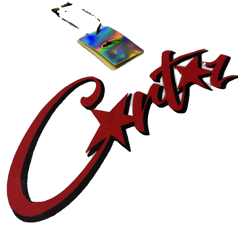 Corteiz Devil Island Red Logo Print Couple Loose Casual Round Neck T-Shirt