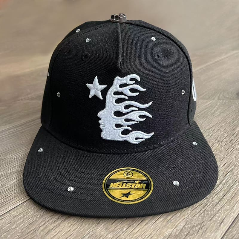 H*lst*r studios rhinestone logo fitted baseball hat for men and women