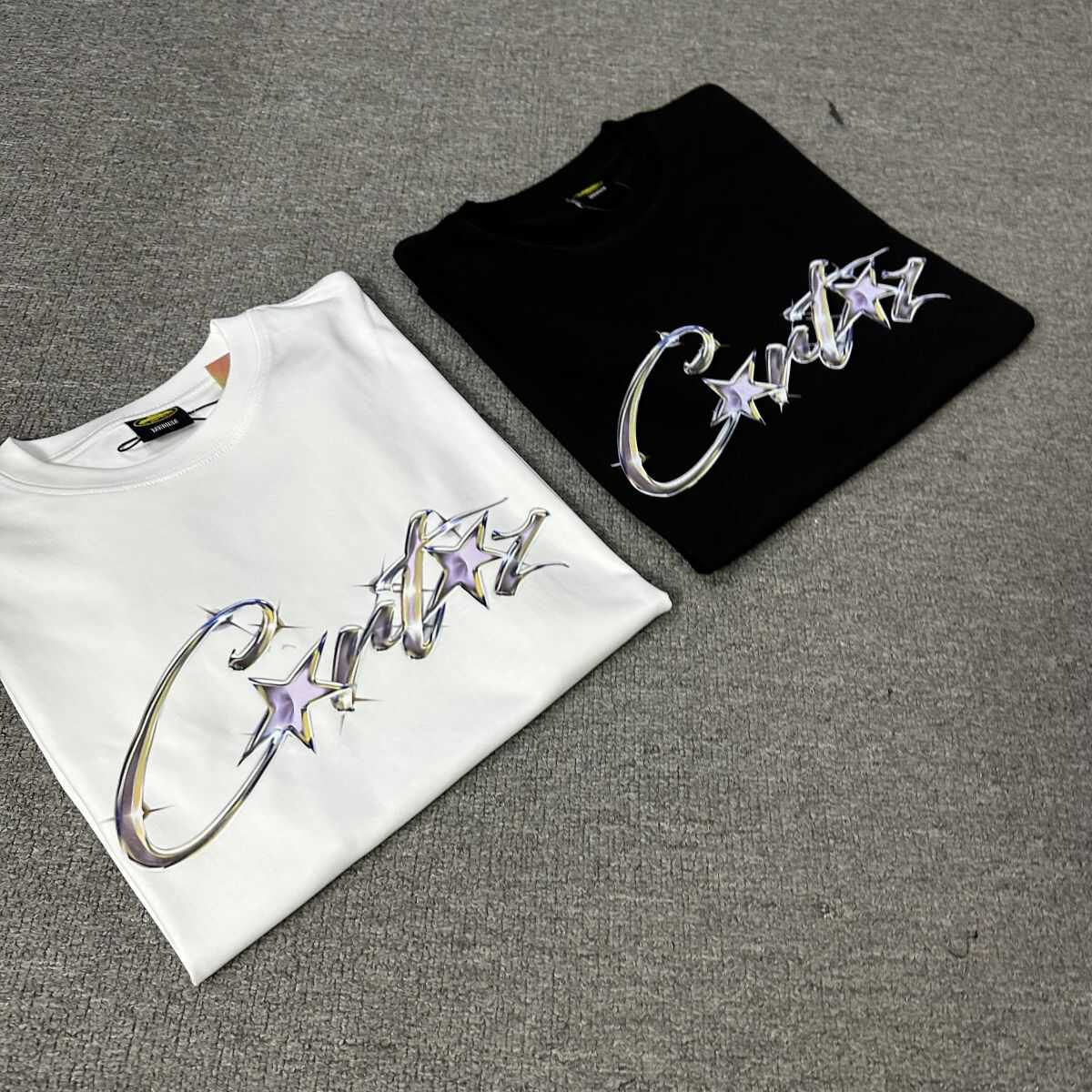 Corteiz Devil Island Gem Letter Print Summer Casual T-Shirt