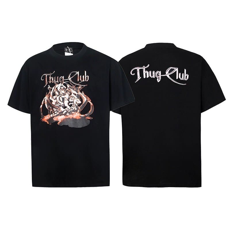 Thug Club Chest Embroidery Half Sleeve Tee