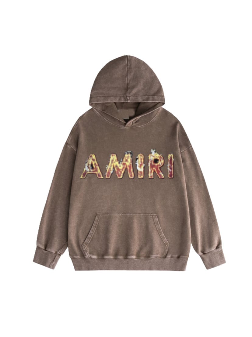 Amiri Washed Wear Pullover Hoodie