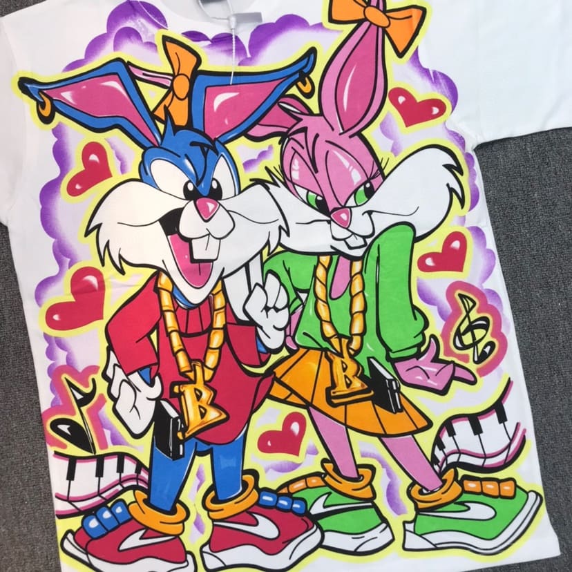 Travis Scott Cactus Jack Rabbit Graffiti T-Shirt