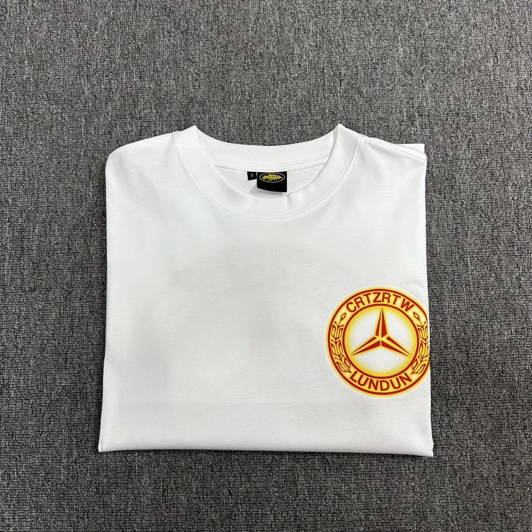 Corteiz Devil Island Circle Totem Letter Print Drill Culture T-Shirt