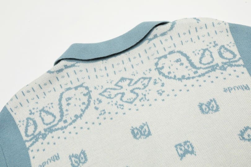 Rhude Knitted Jacquard Polo Collar Sweater