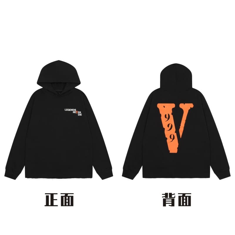 VLONE x Juice WRLD Big V Hoodie for Men and Women High Street Fashion