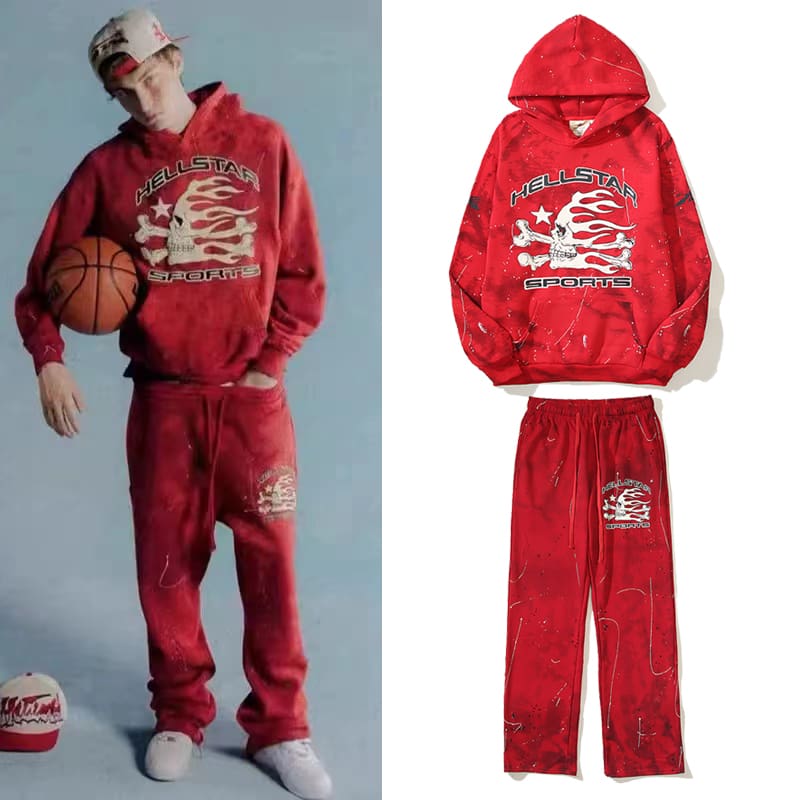 2024 H*lst*r high street leisure two-piece set sweater and pants for men and women