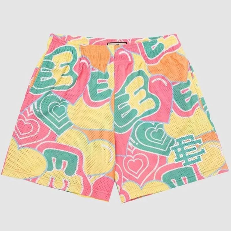 Eric Emanuel Full Printed Love Shorts for Men and Women
