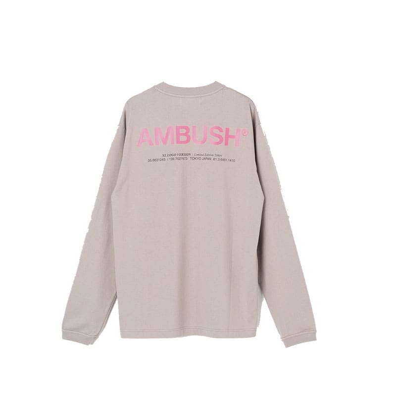 Amush 19Ss Large Logo Long Sleeve Tee