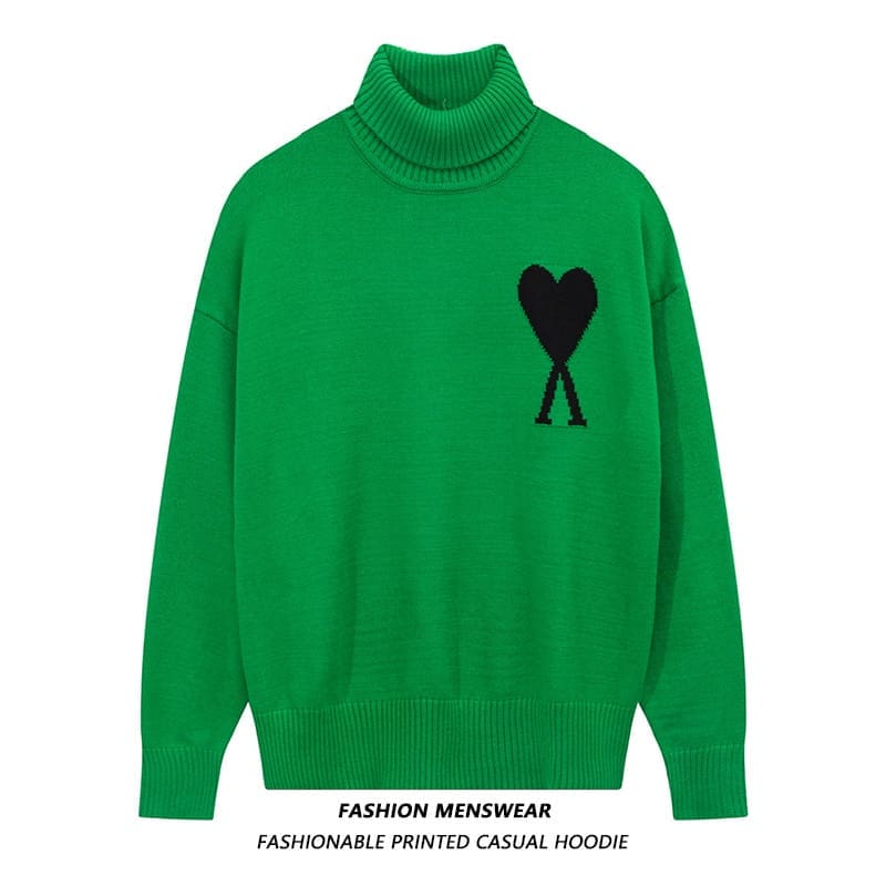 Ami Aeeo White Sweater Turtleneck