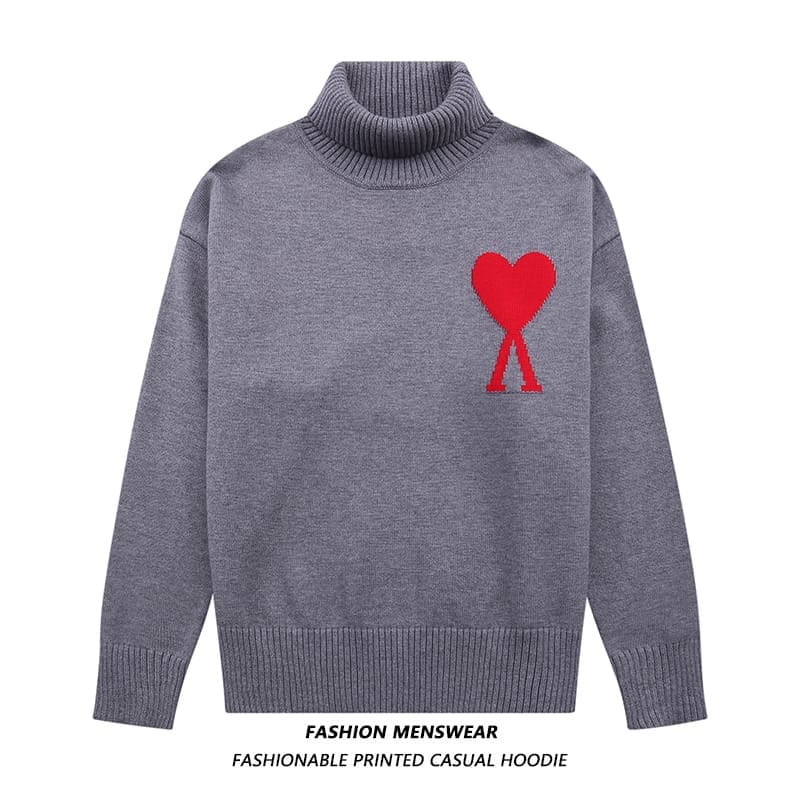 Ami Aeeo White Sweater Turtleneck